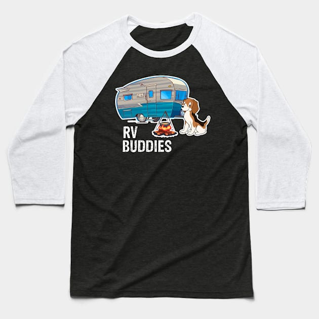 Beagles Dog Rv Buddies Pet Lovers Funny Camping Camper Baseball T-Shirt by franzaled